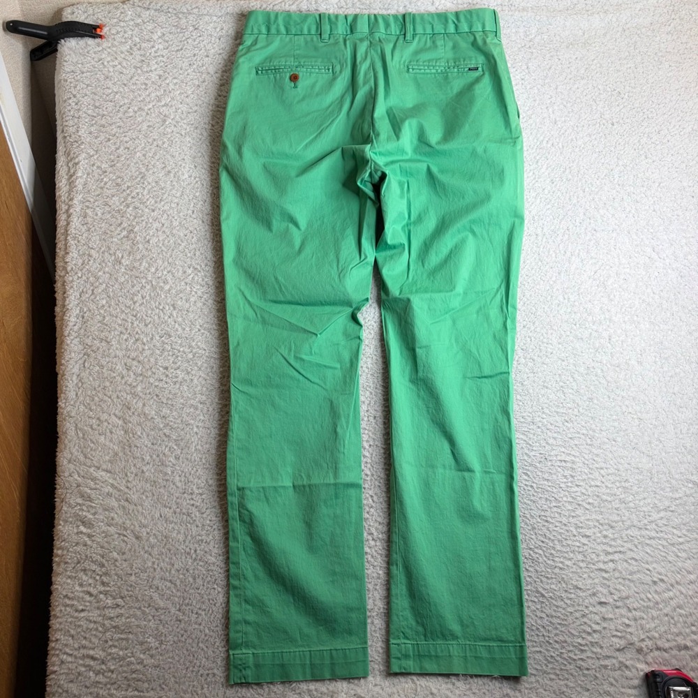Polo Golf Ralph Lauren Mens 34x34 (35x33) Green Cotton Twill Stretch Chino Pants